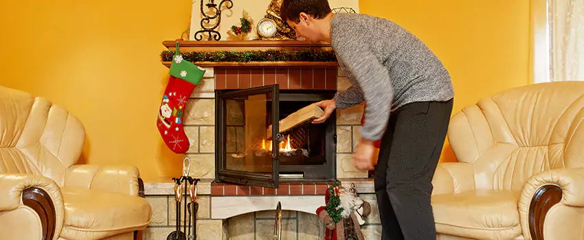 Rusted Metal Fireplace Restoration in Highland Park, Illinois